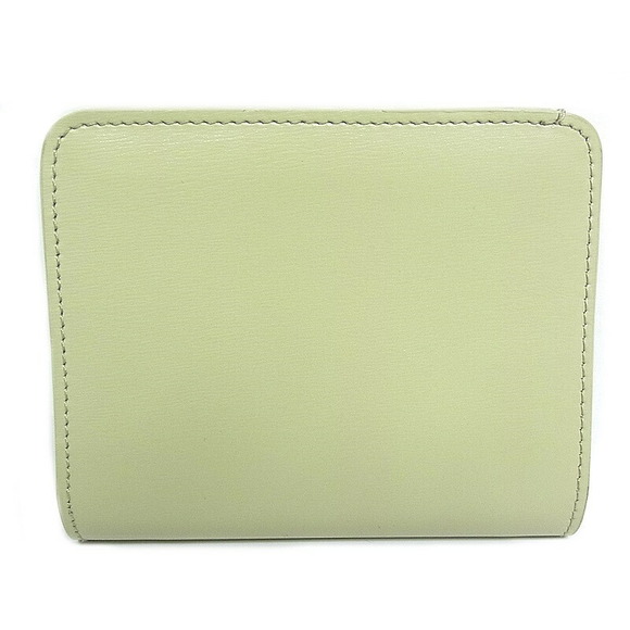 Celine Bifold Wallet Triomphe Compact Wallet Leather Green x - Picture 4 of 7